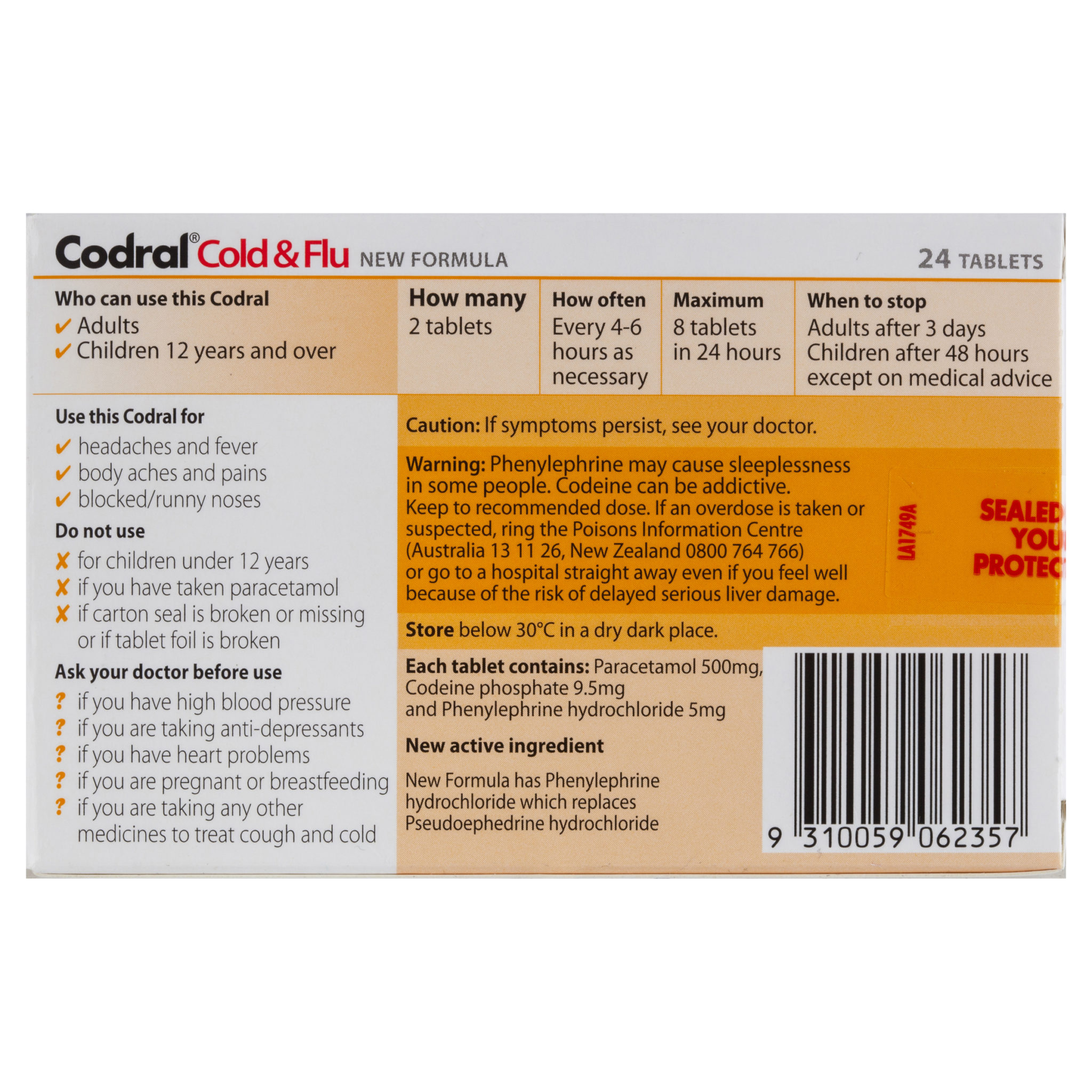 Codral Cold Flu Tablets Pack Amals Discount Chemist