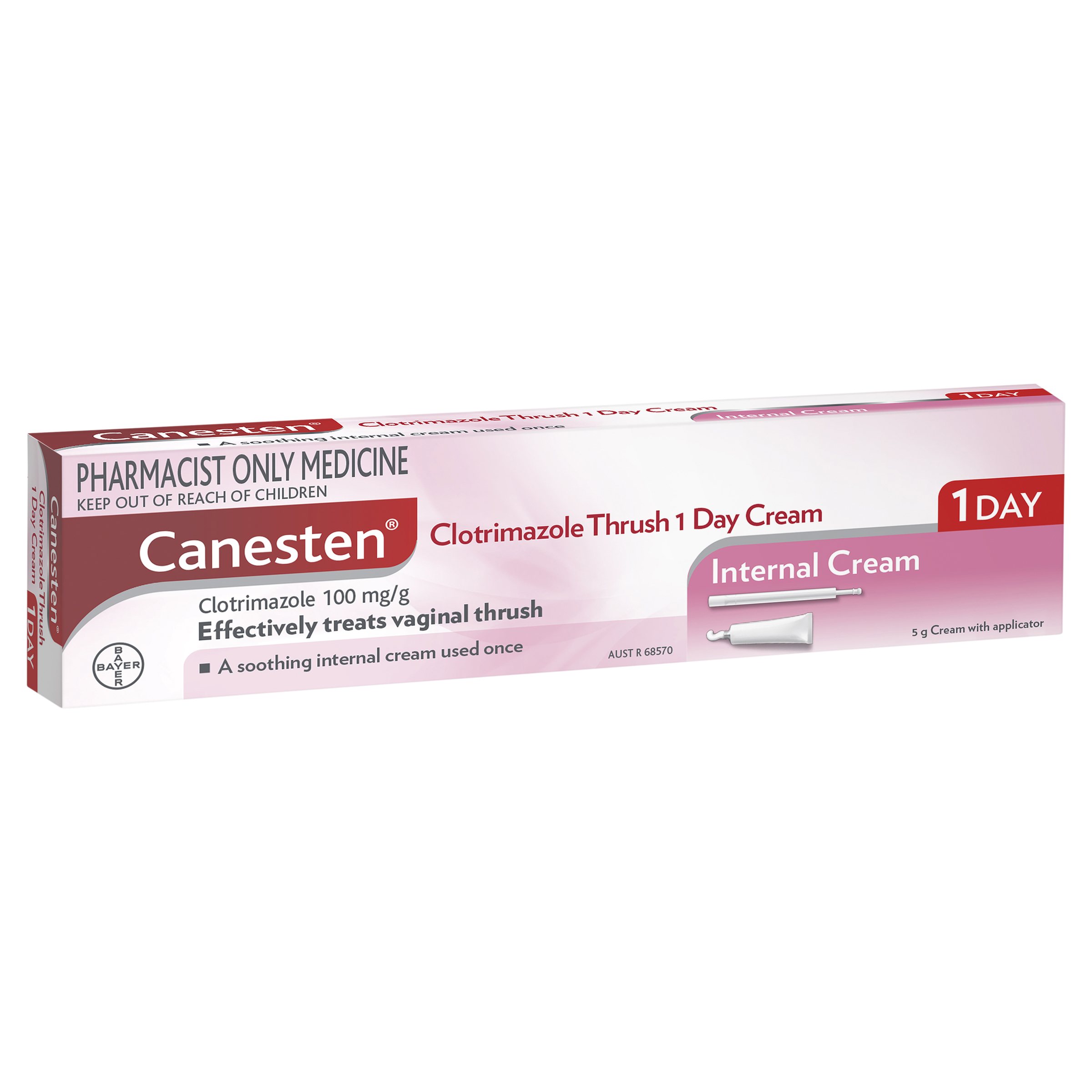 Canesten 3 Day Thrush Treatment Internal Soothing Cream 20g Amals