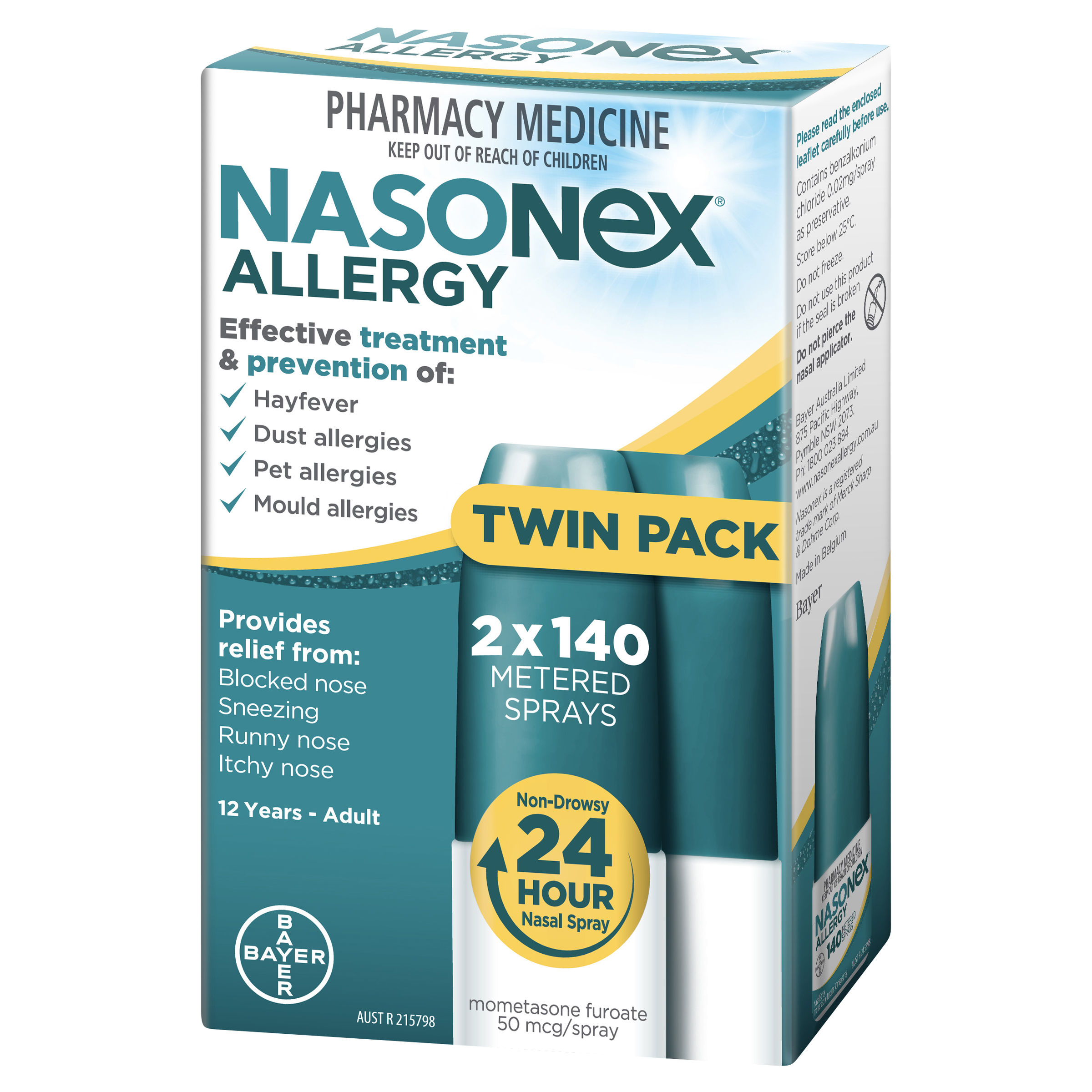 Nasonex Allergy 140 MD Spray Twin Pack Amals Discount Chemist