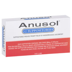 Anusol Suppsitories 12 | Amals Discount Chemist