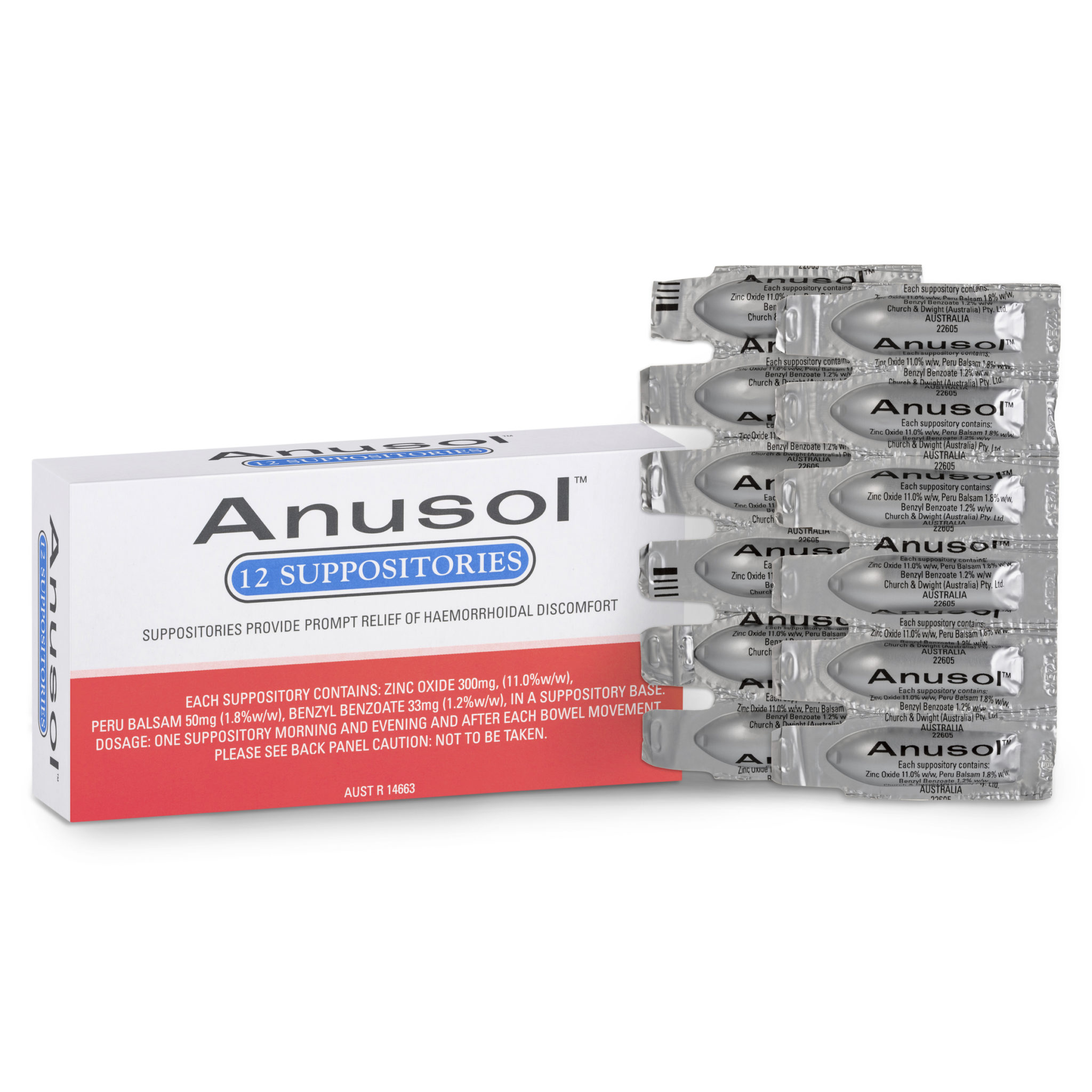 Anusol Suppositories 12 Pack Amals Discount Chemist