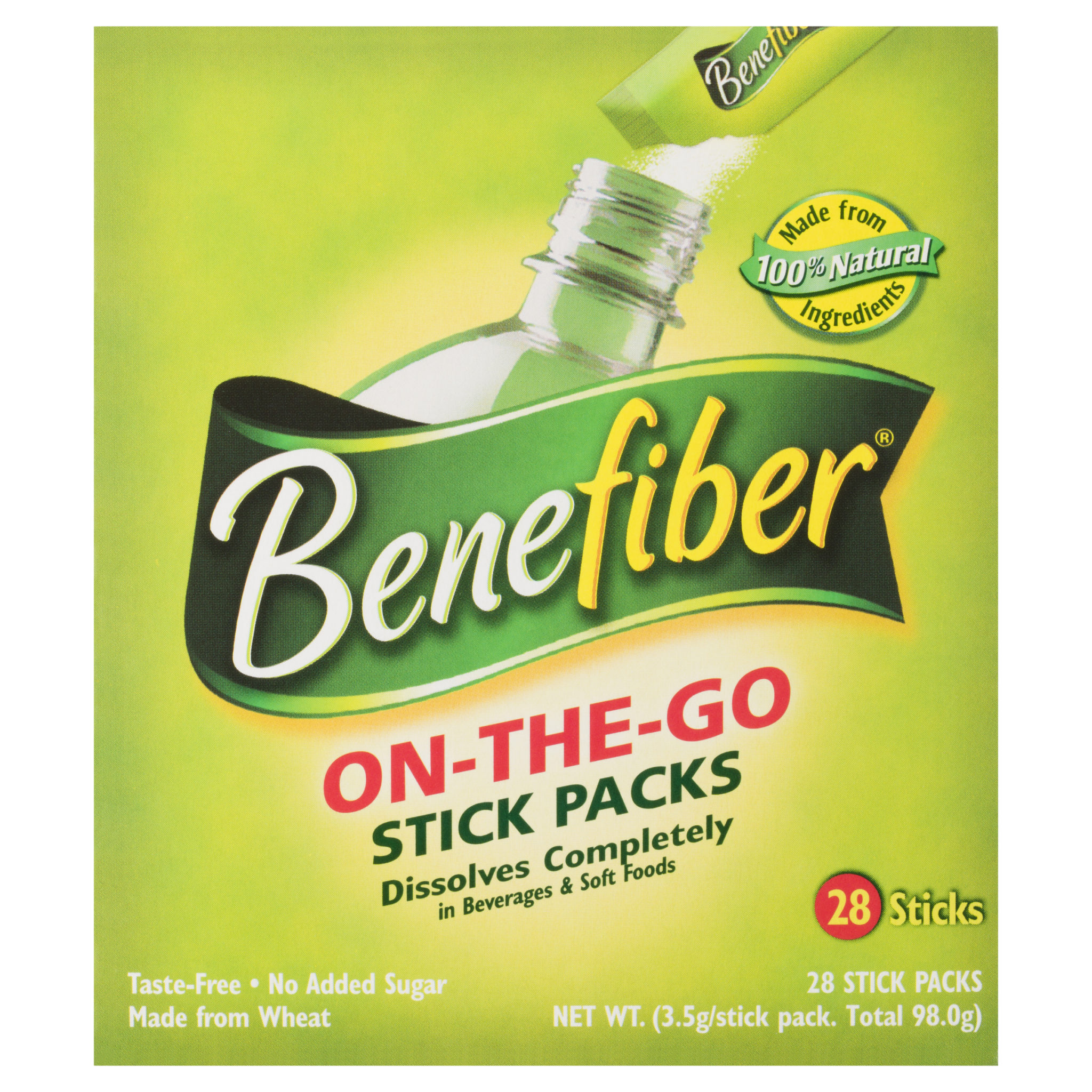 Benefiber On-The-Go Sticks, Natural Fibre Supplement 28 Pack | Amals ...